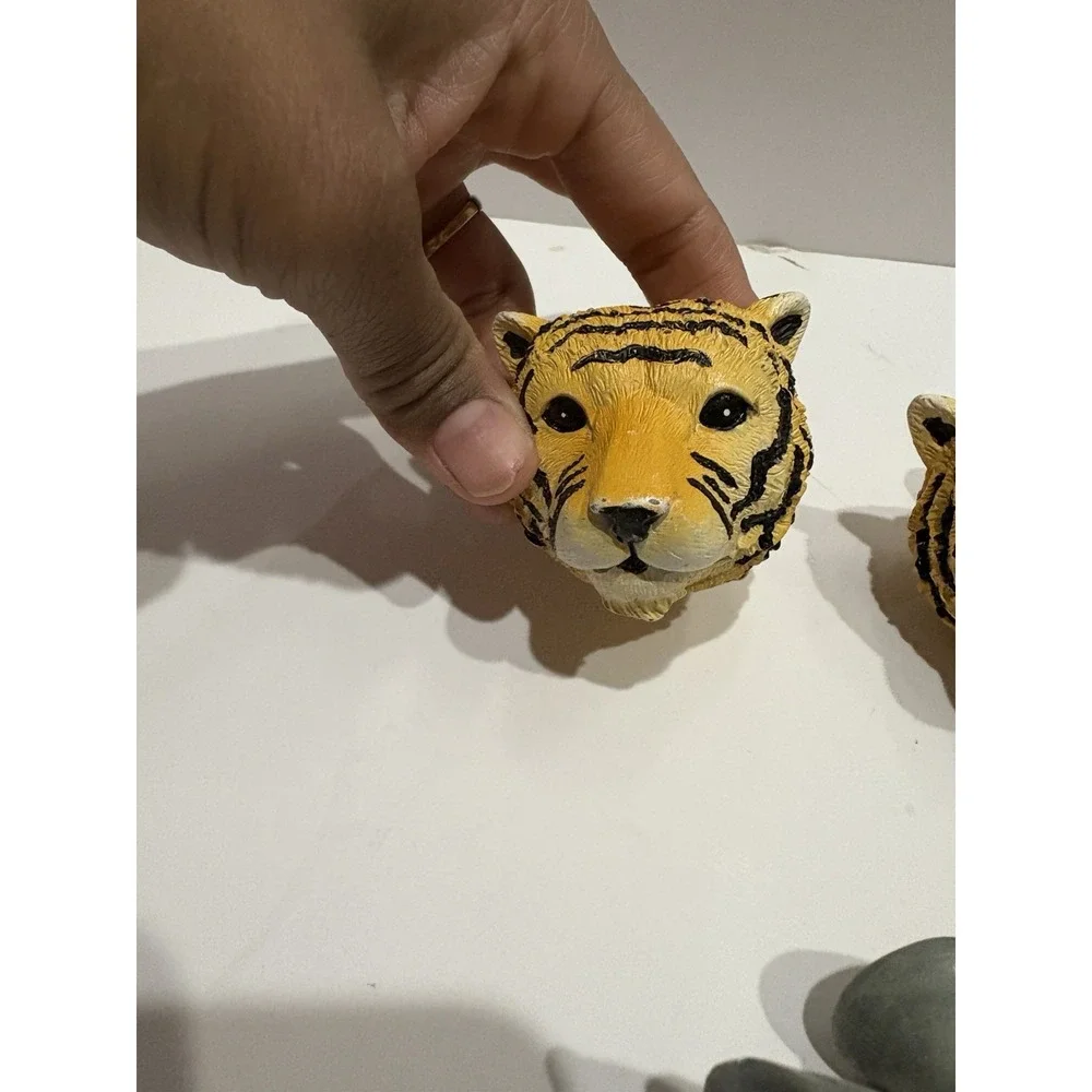 5 Pc‎ Kids Dresser Drawer Pull Handles Serengeti Lion, Tiger, Rhino, Elephant
